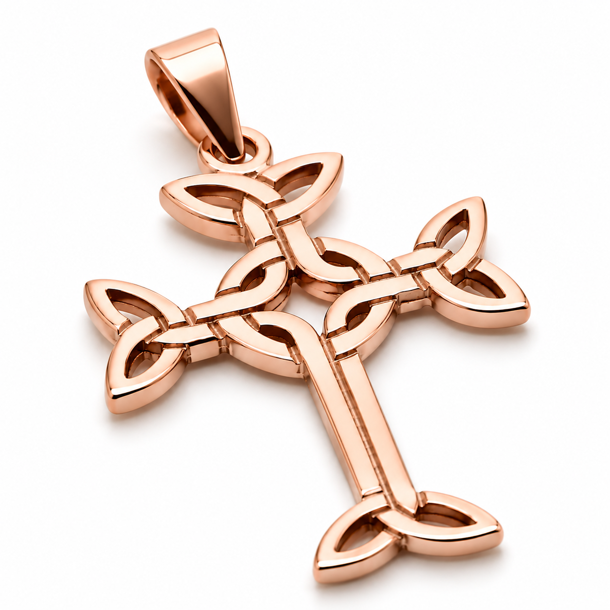 Genuine Small 9ct 9k 375 Yellow, Rose Or White Gold Celtic Cross Pendant