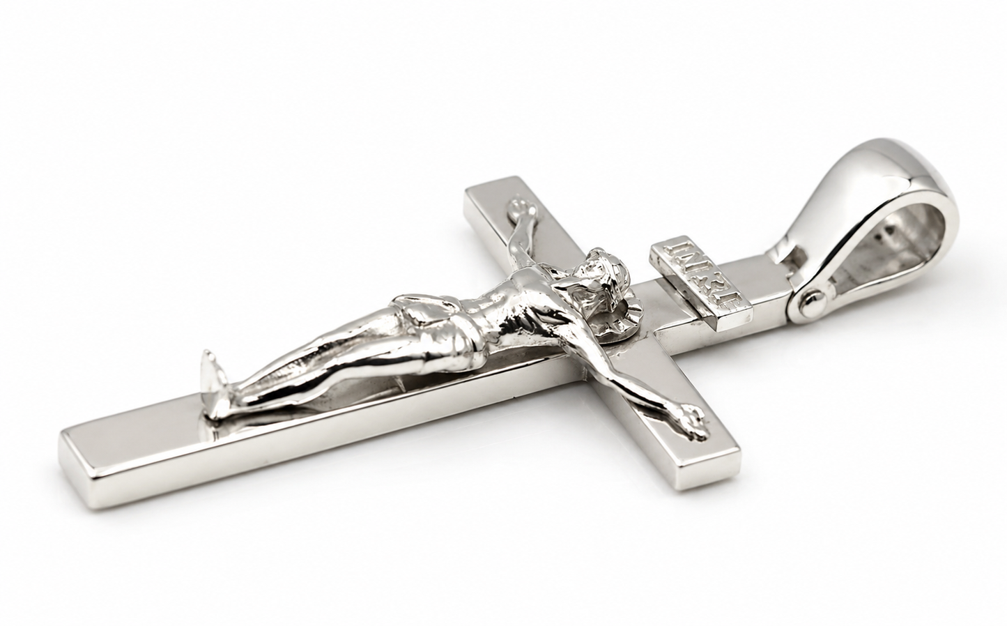 Genuine Large 32mm x 65mm Heavy Sterling Silver 925 Crucifix Cross Pendant