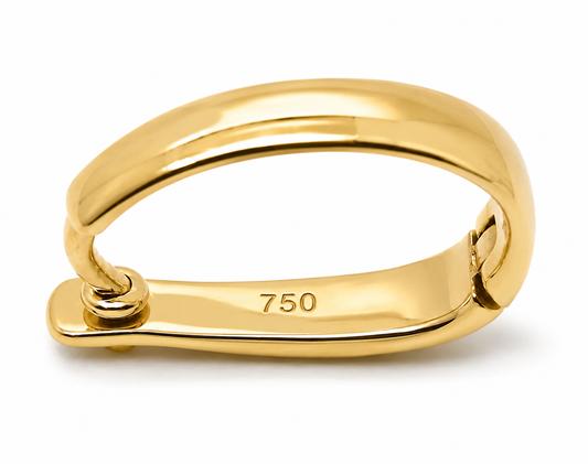Kaedesigns 18ct 18k 750 Yellow gold Plain 13mm Large Size Enhancer Bail Clasp