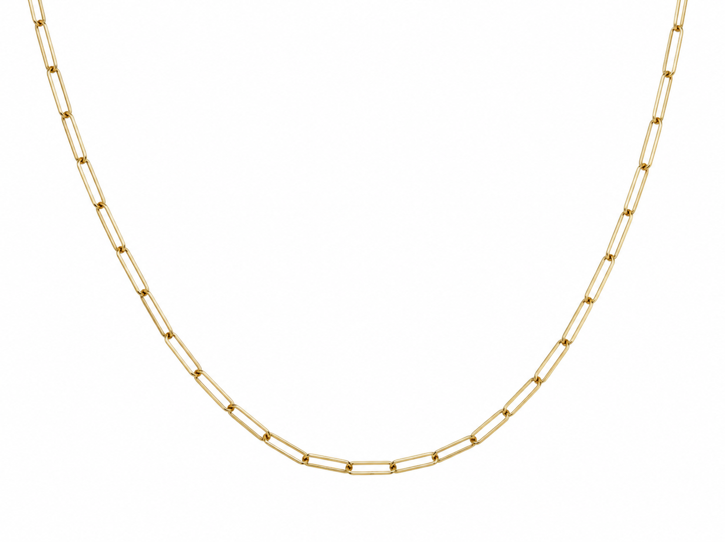 Genuine 9ct 9K 375 Yellow Gold Fine Paperclip Necklace Chain 47cm 2.7g
