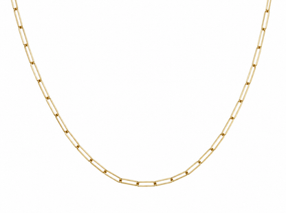 Genuine 9ct 9K 375 Yellow Gold Fine Paperclip Necklace Chain 47cm 2.7g