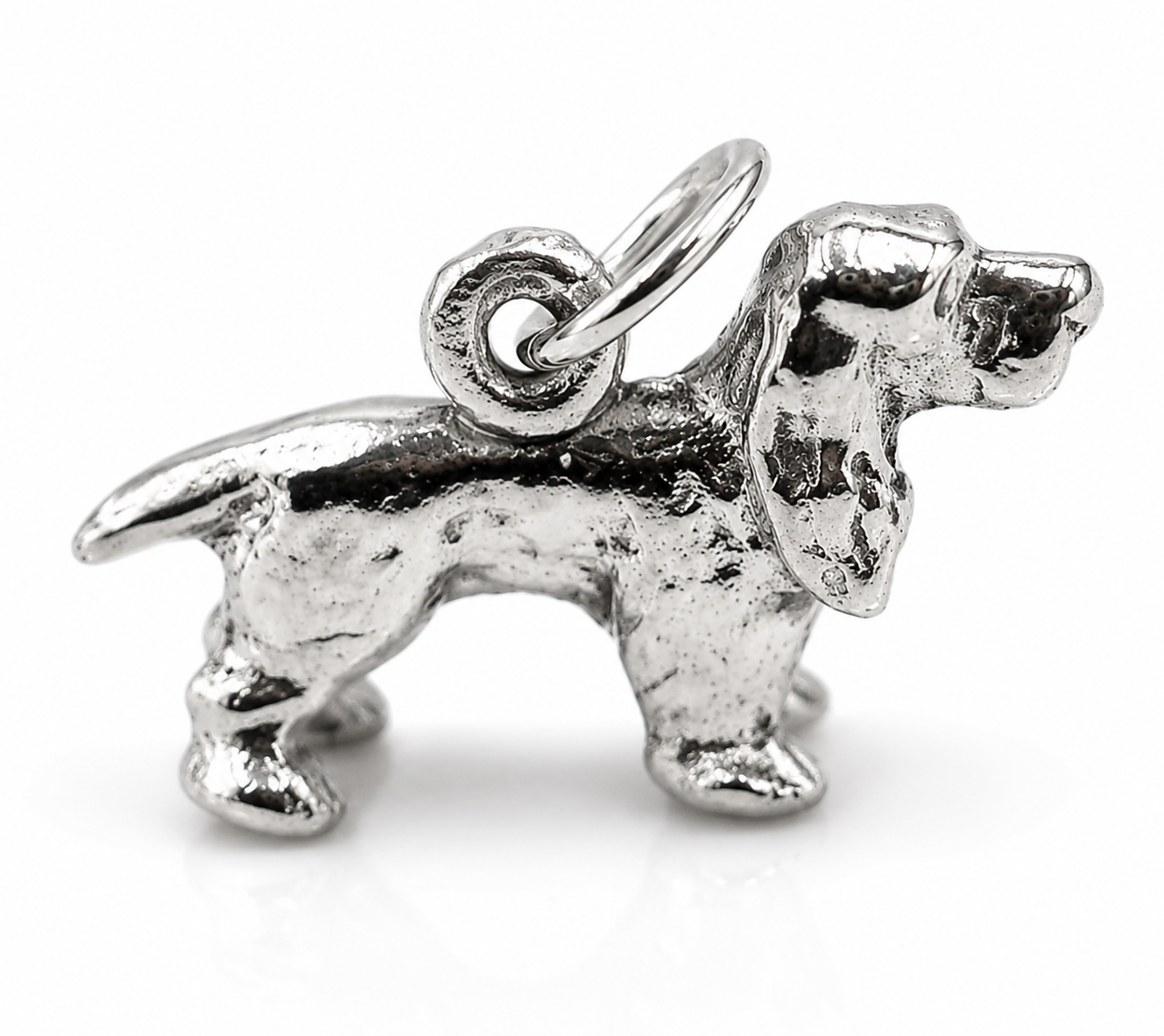 Kaedesigns 3D Genuine Sterling Silver 925 Cocker Spaniel Dog Charm Pendant