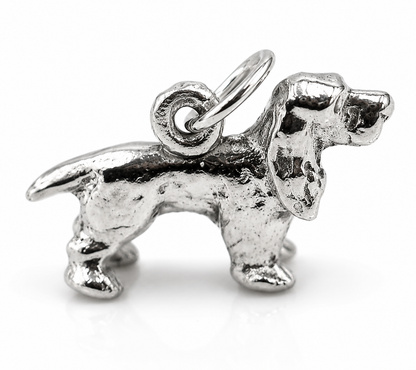 Kaedesigns 3D Genuine Sterling Silver 925 Cocker Spaniel Dog Charm Pendant