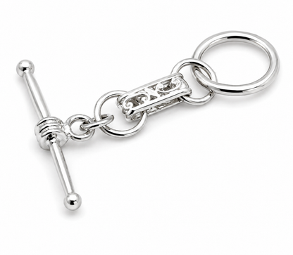 Genuine Sterling Silver Antique Oval Fancy Links FOB for Necklace