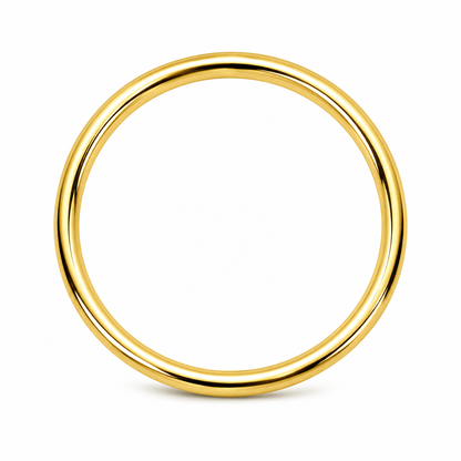 Genuine 9ct 9K 375 Yellow, Rose or White Gold 6mm Wide Hollow Golf Bangle 63mm Diameter