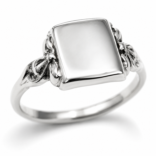 Genuine Solid Sterling Silver 925 Signet Ring In your ring size