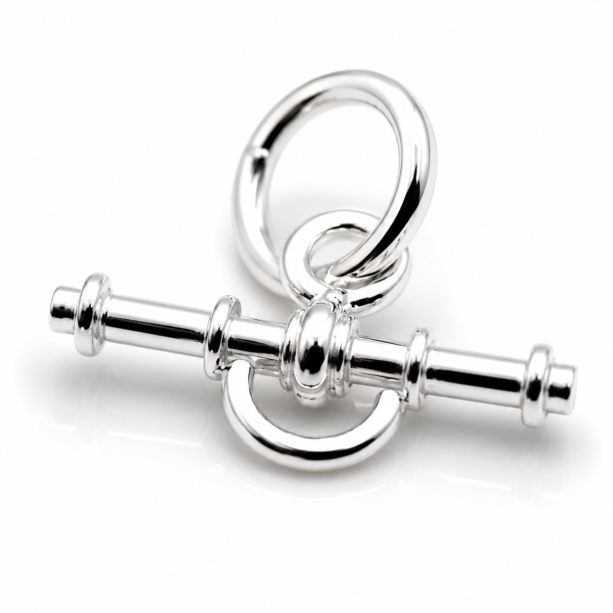 Sterling Silver Fancy T-Bar Links FOB Necklace/Bracelet + Jump Ring