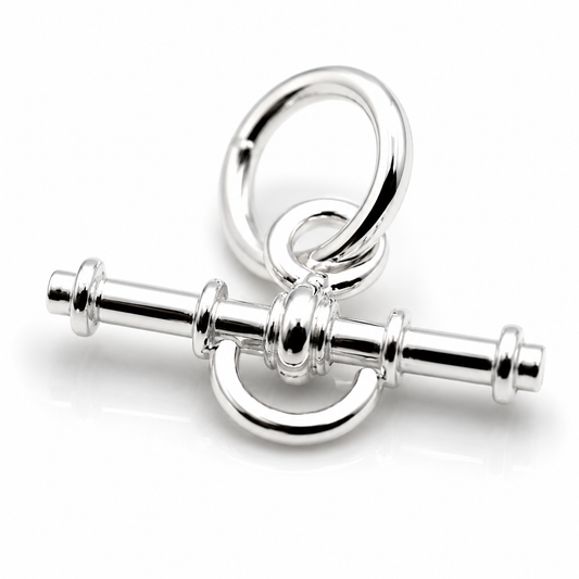 Sterling Silver Fancy T-Bar Links FOB Necklace/Bracelet + Jump Ring