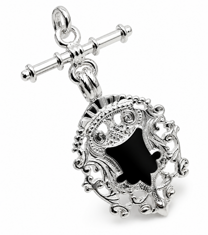 Genuine Solid Sterling Silver 925 Shield & T Bar Pendant