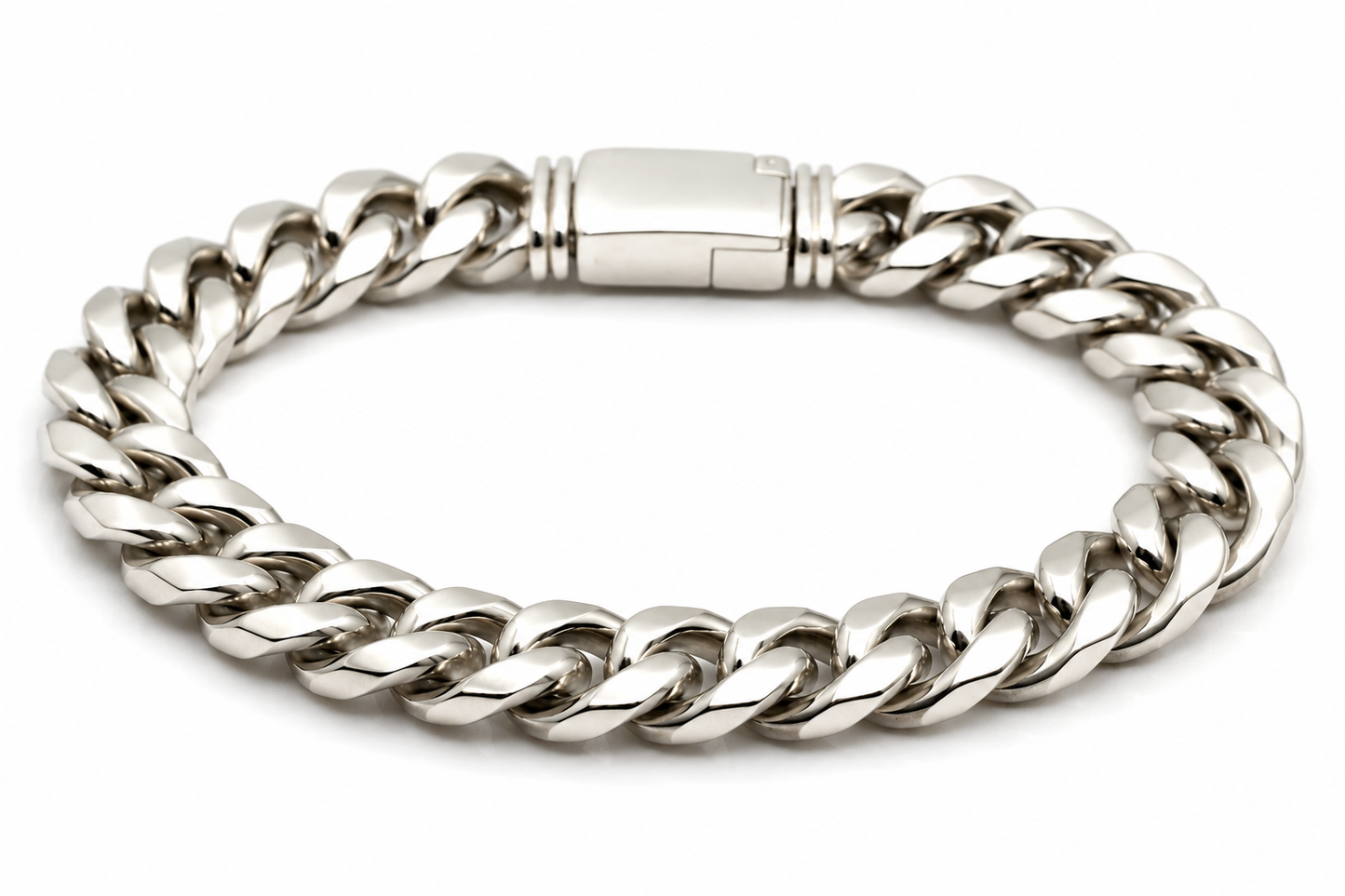 Genuine Heavy Sterling Silver 925 Kerb Curb Bracelet 19cm 49.7grams