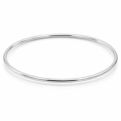 Genuine 9ct 9k 375 Yellow, Rose or White Gold Thin 1.6mm GOLF bangle 65mm inside diameter