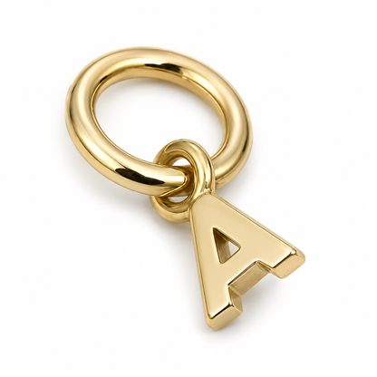 Genuine 9ct 9kt Genuine Tiny Very Small Yellow, Rose or White Gold Initial Pendant Charm A