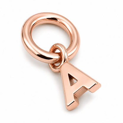 Genuine 9ct 9kt Genuine Tiny Very Small Yellow, Rose or White Gold Initial Pendant Charm A