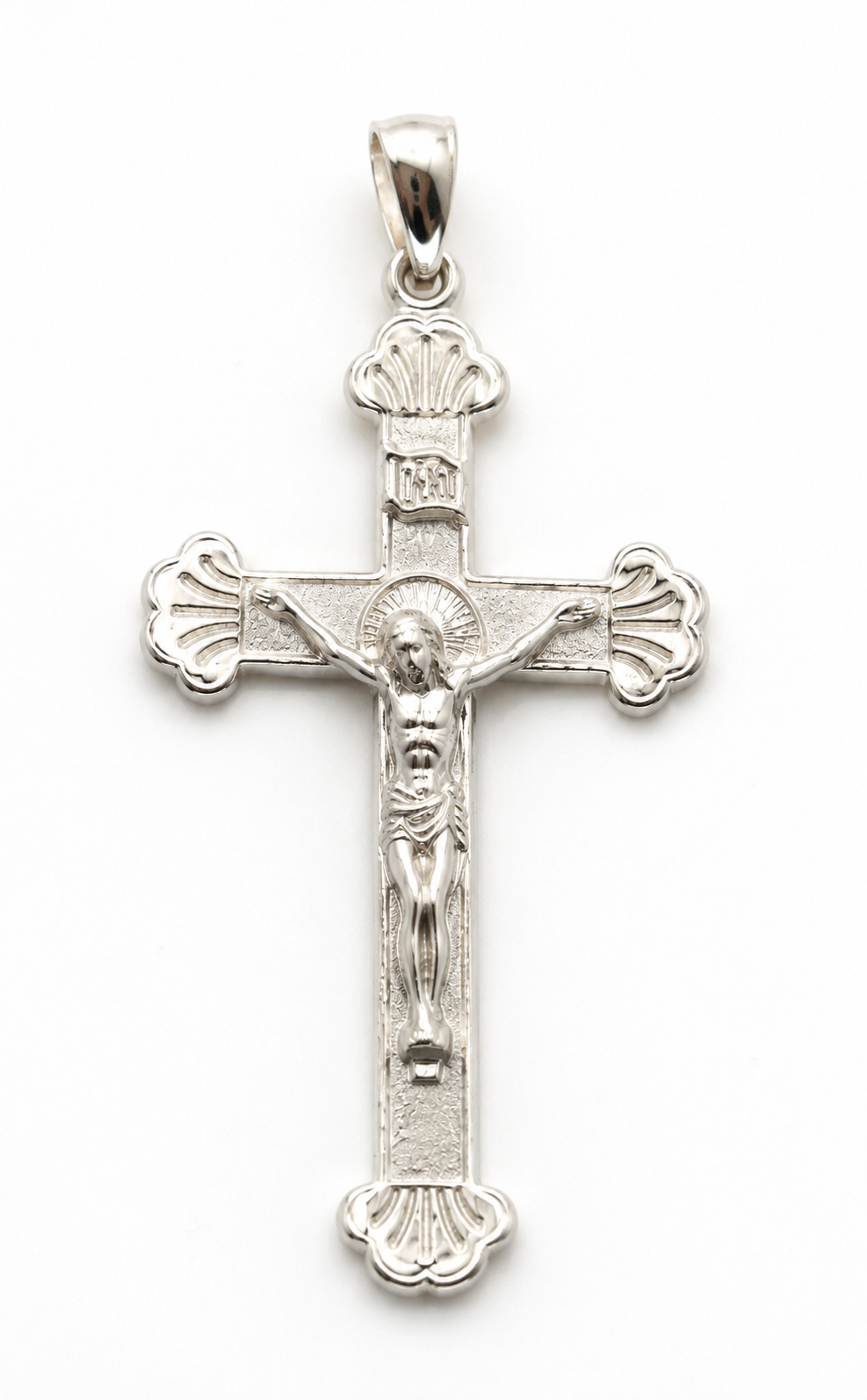 Genuine Sterling Silver 925 Large Crucifix Cross Pendant