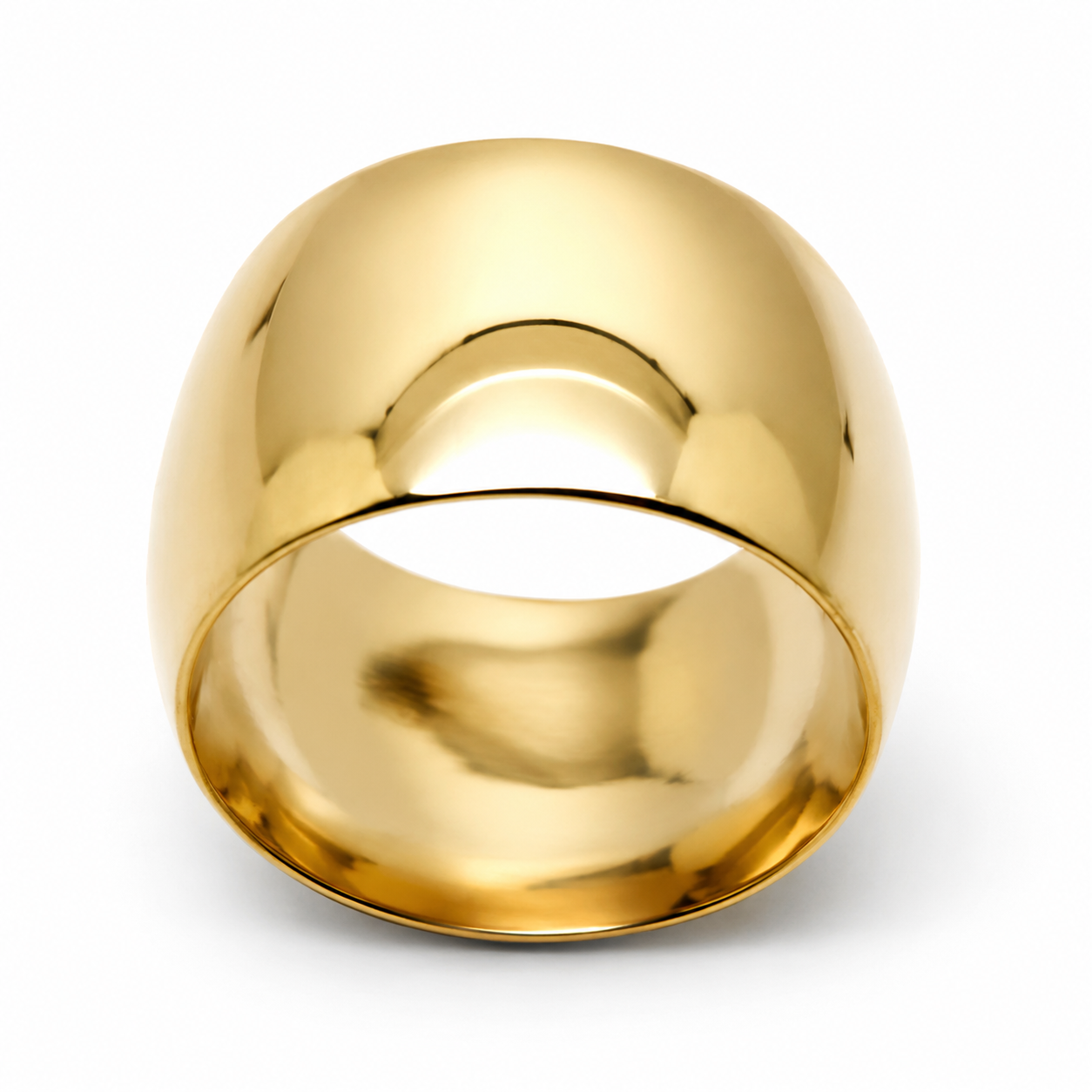 Genuine Solid 9ct 9k 375 Yellow, Rose & White Gold Full Solid 10mm Wide Barrel Band Ring - Choose your size H to P