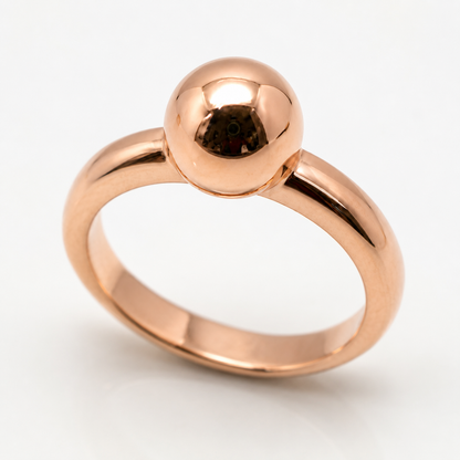 Genuine 9ct 9kt 375 Yellow, Rose or White Gold 10mm Full Ball Ring - Choose your ring size Q to Z