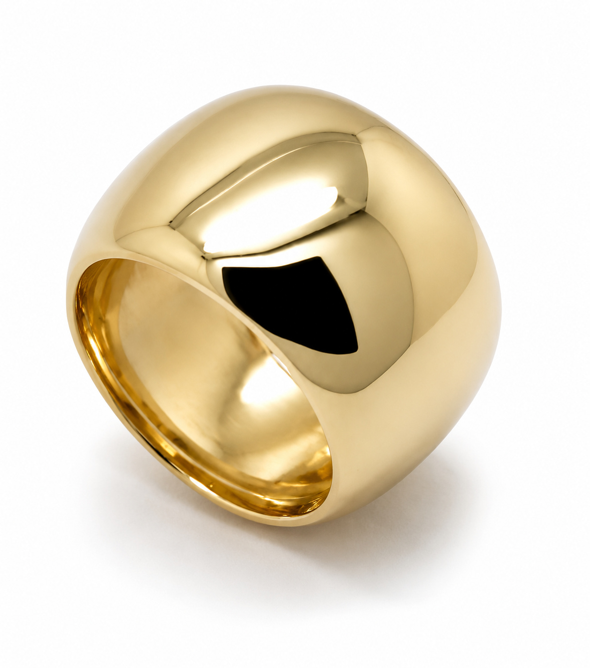 Genuine 9ct 9K 375 Yellow, Rose or White Gold 15mm Wide Barrel Band Ring - Choose your ring size H to P