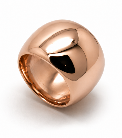 Genuine 9ct 9K 375 Yellow, Rose or White Gold 15mm Wide Barrel Band Ring - Choose your ring size H to P