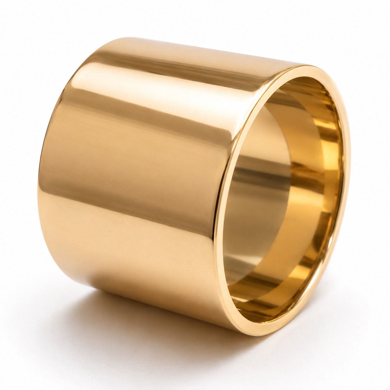 Size S, Heavy Genuine 9kt 9ct Yellow, Rose or White Gold / 375, Full Solid 15mm Extra Wide Band Ring