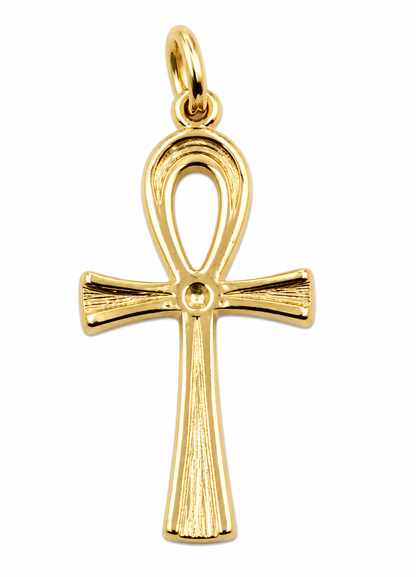 Genuine Sterling Silver 925 or 9ct Yellow Gold Pendant Charm Egyptian Ankh  ☥