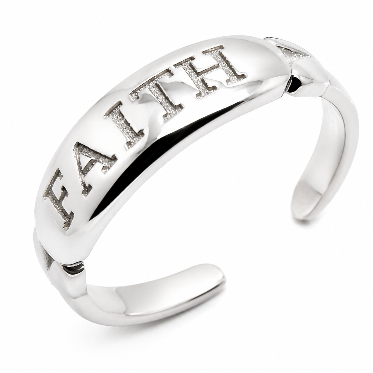 Kaedesigns, Genuine New Solid Sterling Silver 925 Faith Toe Ring