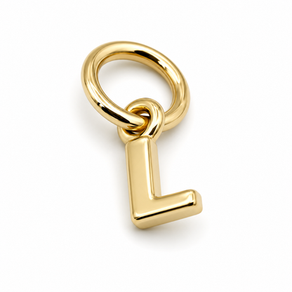 Genuine 9ct 9kt 375 Very Small, Tiny Solid Yellow, Rose or White Gold Initial Pendant Charm L