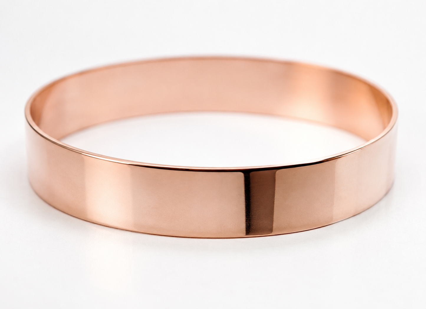 Genuine 9ct 9kt 375 FULL SOLID Heavy Yellow, Rose or White gold 14mm wide Bangle 70mm inside diameter