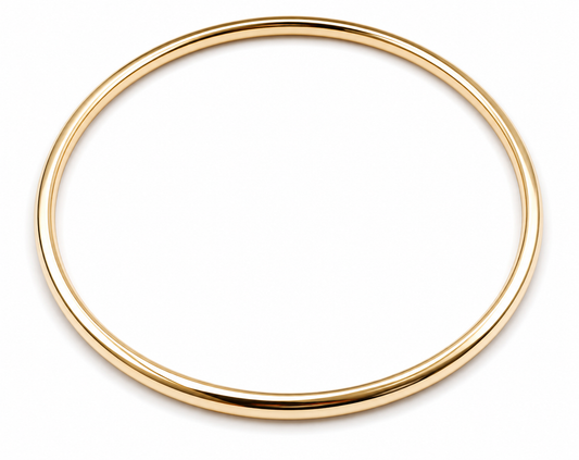 Genuine 9ct 9k 375 Yellow Gold 3mm Wide Golf Bangle Many sizes available