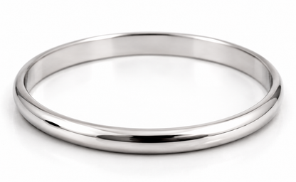 Genuine 9ct 9kt FULL SOLID Yellow, Rose or White gold 6mm wide half round Bangle 65mm x 57mm Oval Bangle 2.5mm thick