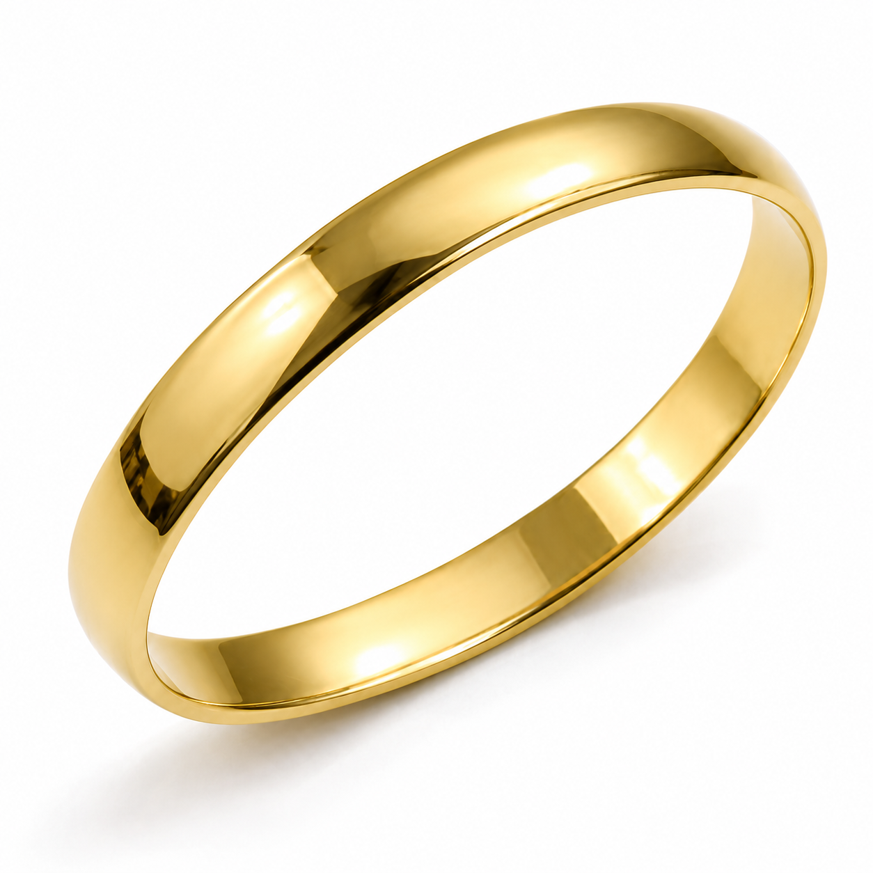 Solid Heavy 9ct 9K 375 Yellow, Rose or White Gold 10mm Wide Plain Bangle 67mm 2.8mm thick