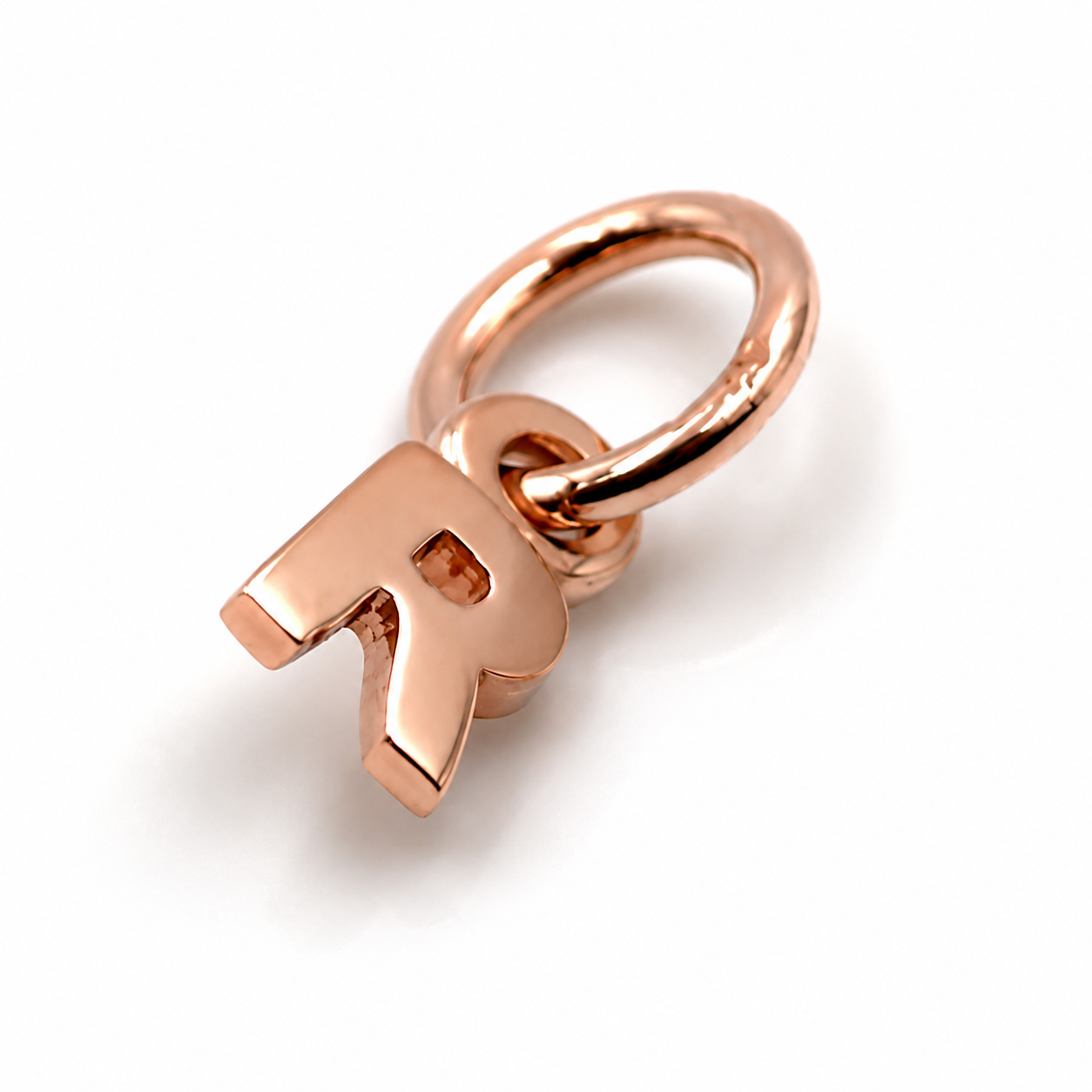 Genuine 9ct 9kt Genuine Tiny Very Small Yellow, Rose or White Gold Initial Pendant Charm R