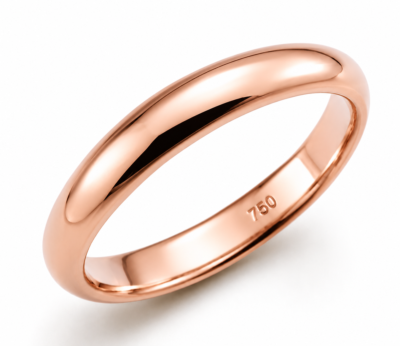 Genuine 18ct 18k 750 Rose Gold Full Solid 2.6mm Wedding Band Ring Hallmarked 750 - Choose your ring size H to P