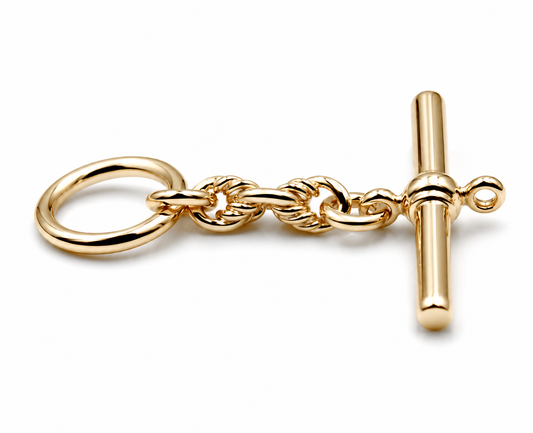 Genuine 9k 9ct 375 Yellow, Rose or White Gold Fancy T Bar T-Bar for Albert Chain Necklace