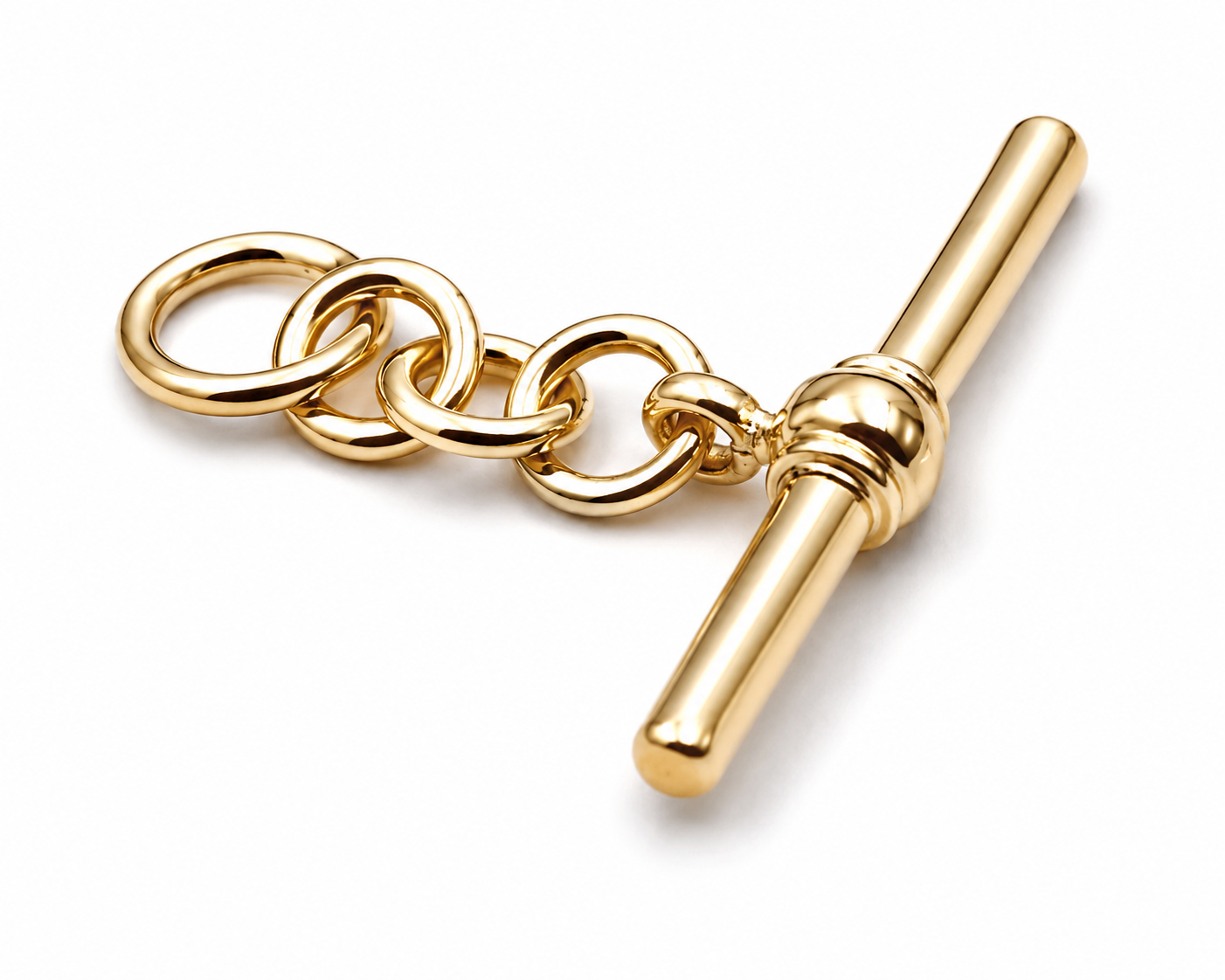 Genuine 9ct 9k 375 Yellow, Rose or White Gold 28mm T Bar T-Bar for Albert For Chain Necklace