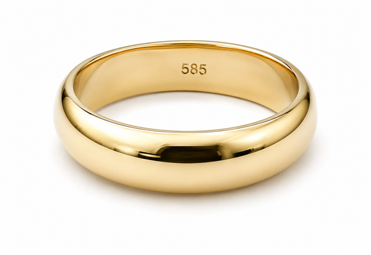 Genuine 14ct 14k 585 Yellow, Rose or White Gold Full Solid 5mm Wedding Ring - Choose your size from H to P
