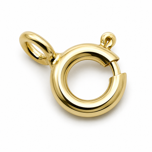 18ct or 9ct Yellow or Rose or White Gold Bolt Ring Open Clasp 4.5mm to 8mm