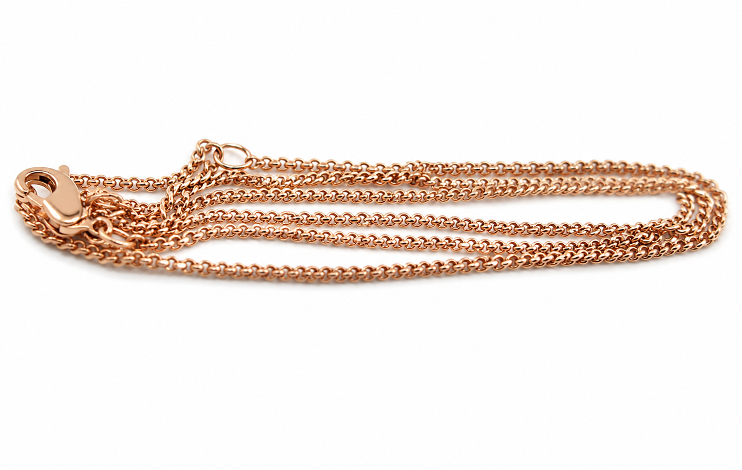 Genuine 9ct 9K 375 Rose Gold Curb Necklace Chain 4 grams 45cm