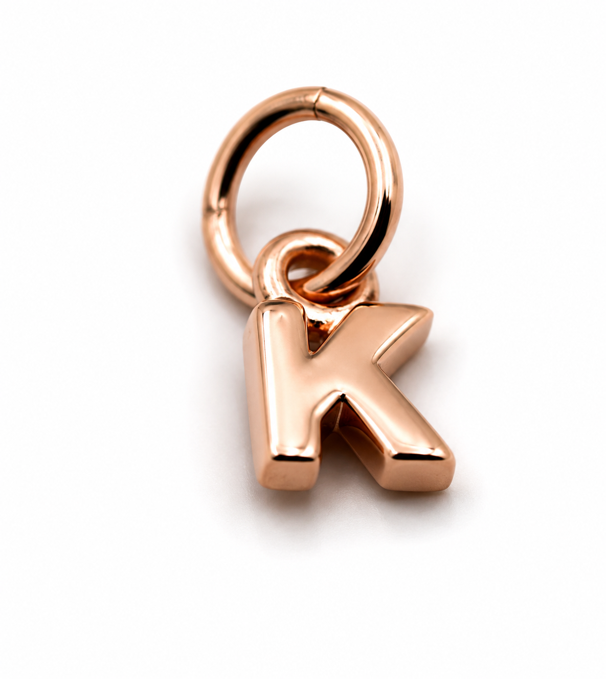 Genuine 9ct 9k 375 Tiny Very Small Yellow, Rose or White Gold Initial Pendant Charm K