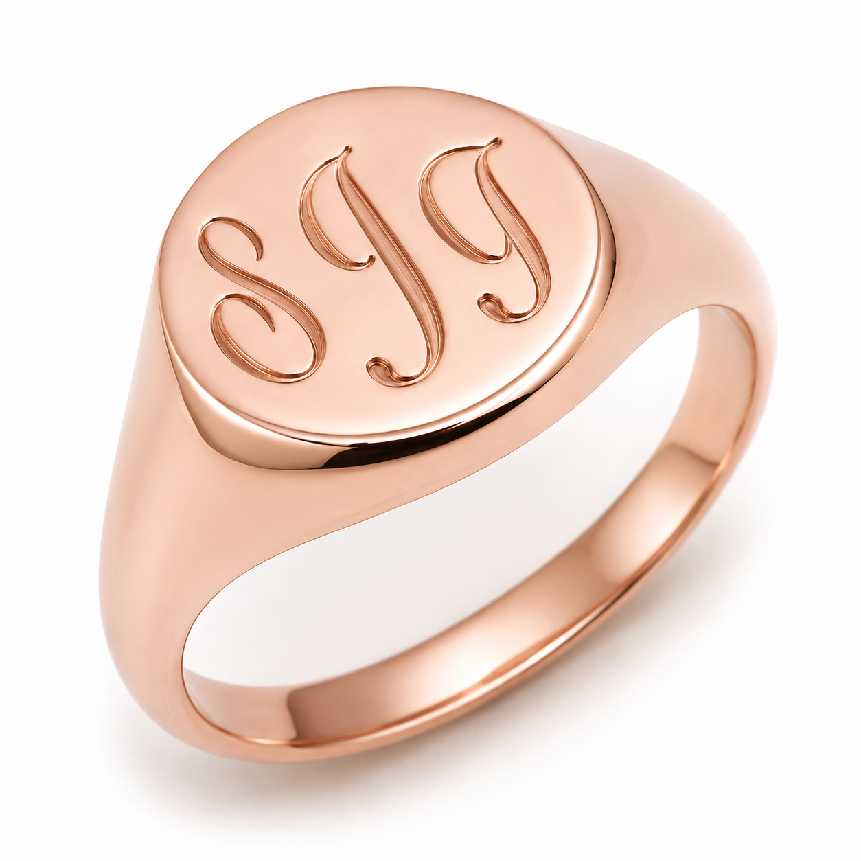 Genuine 9ct 9k 375 Yellow, Rose or White Gold Oval Signet Ring + Engraving - Choose your size Q to V