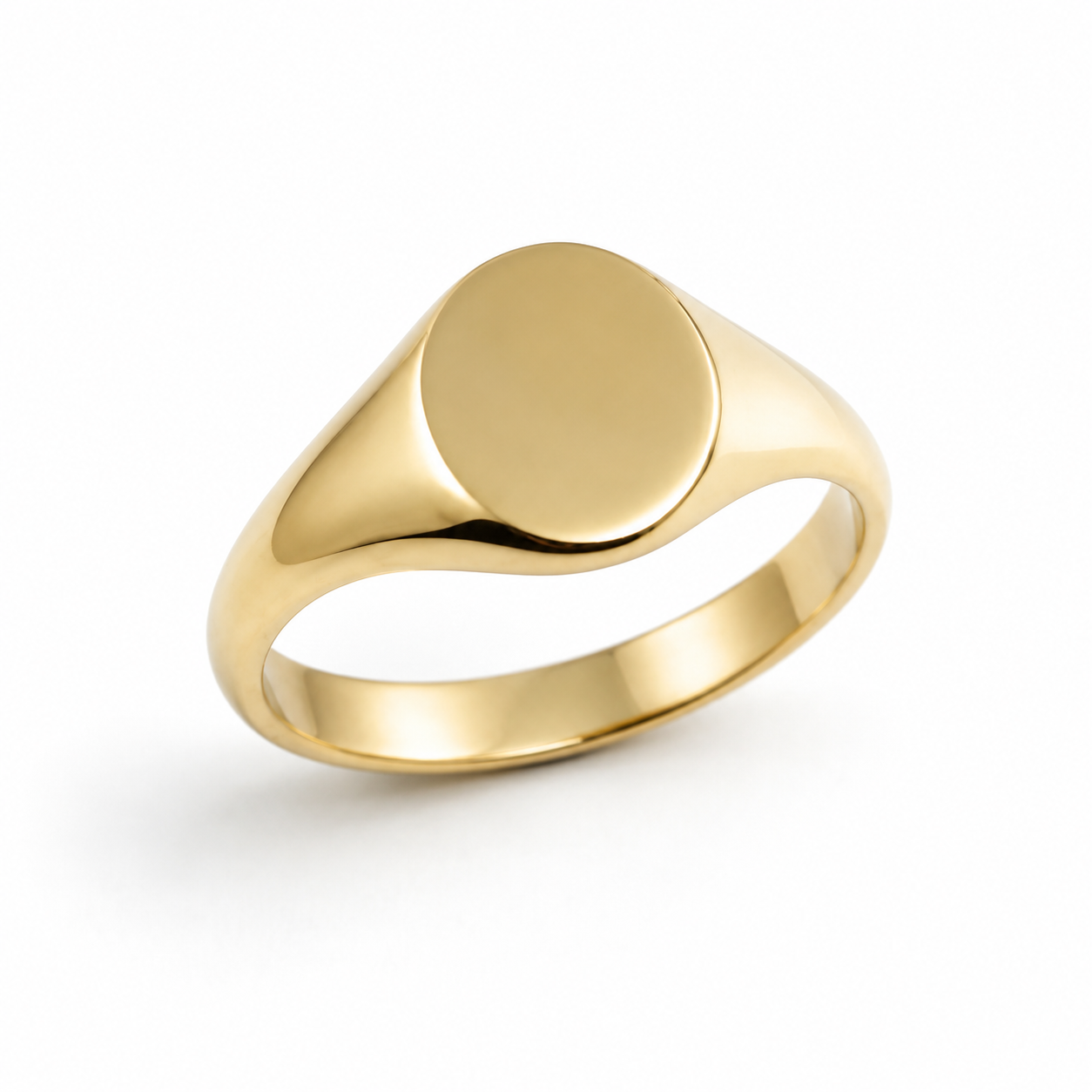 Genuine Solid 9ct 9K 375 Yellow Gold Oval Signet Ring 9mm x 7mm -  Choose your size