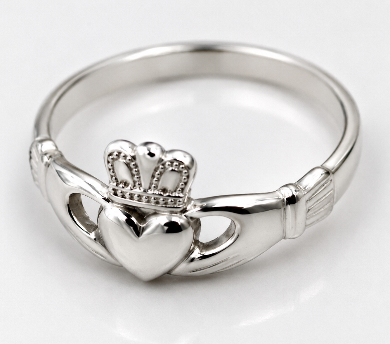 Genuine Sterling Silver 925 Irish Claddagh Ring - Choose your size O to V
