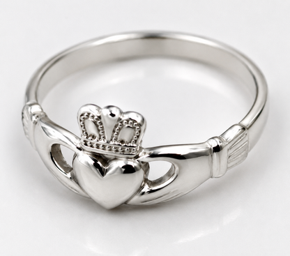 Genuine Sterling Silver 925 Irish Claddagh Ring - Choose your size O to V