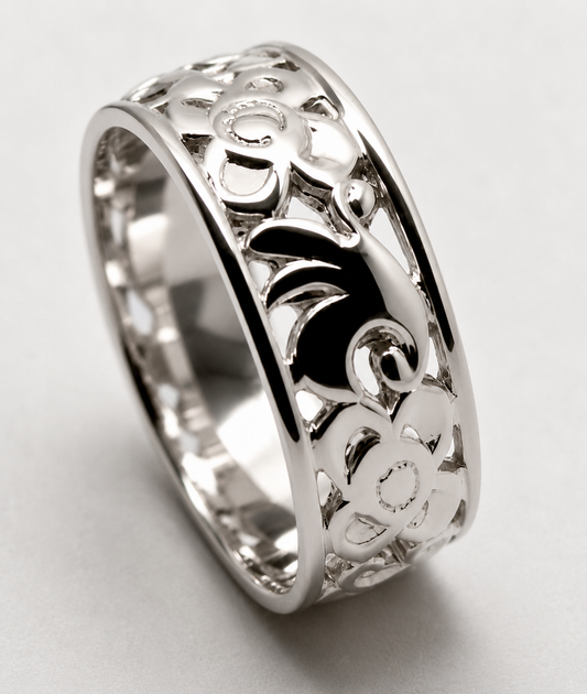 Kaedesigns Solid Sterling Silver 925 Filigree Ring - Choose your size from H to Q
