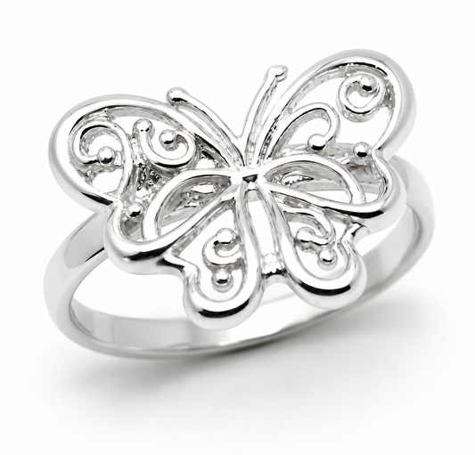 Kaedesigns, Genuine Sterling Silver 925 Solid Butterfly Ring - Choose your ring size H to P
