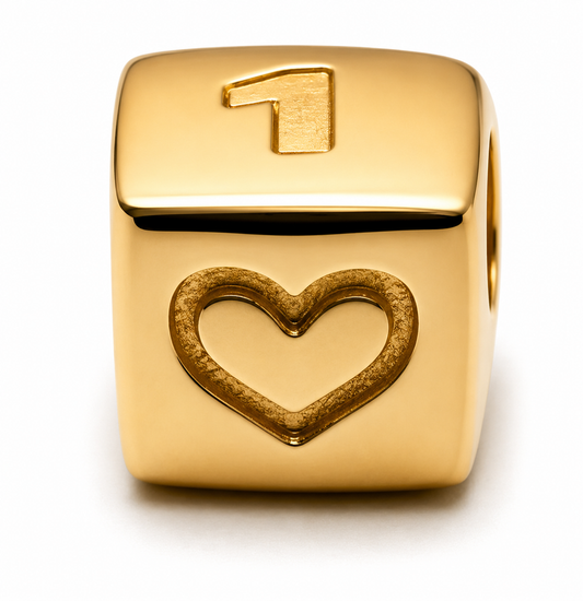 Kaedesigns Genuine 9ct 9K 375 Yellow, Rose or White Gold Custom Made Design Your Own Bead For Bracelet