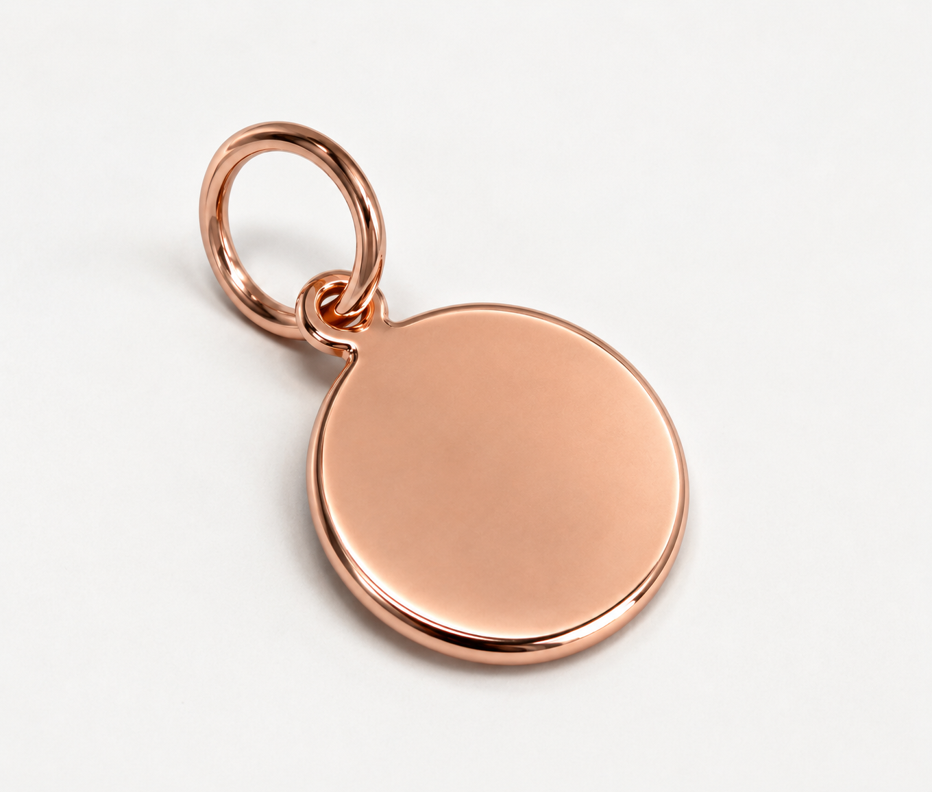 Genuine 9ct 9k Solid Yellow, Rose or White Gold 12mm disc round circle pendant 1.2mm thick