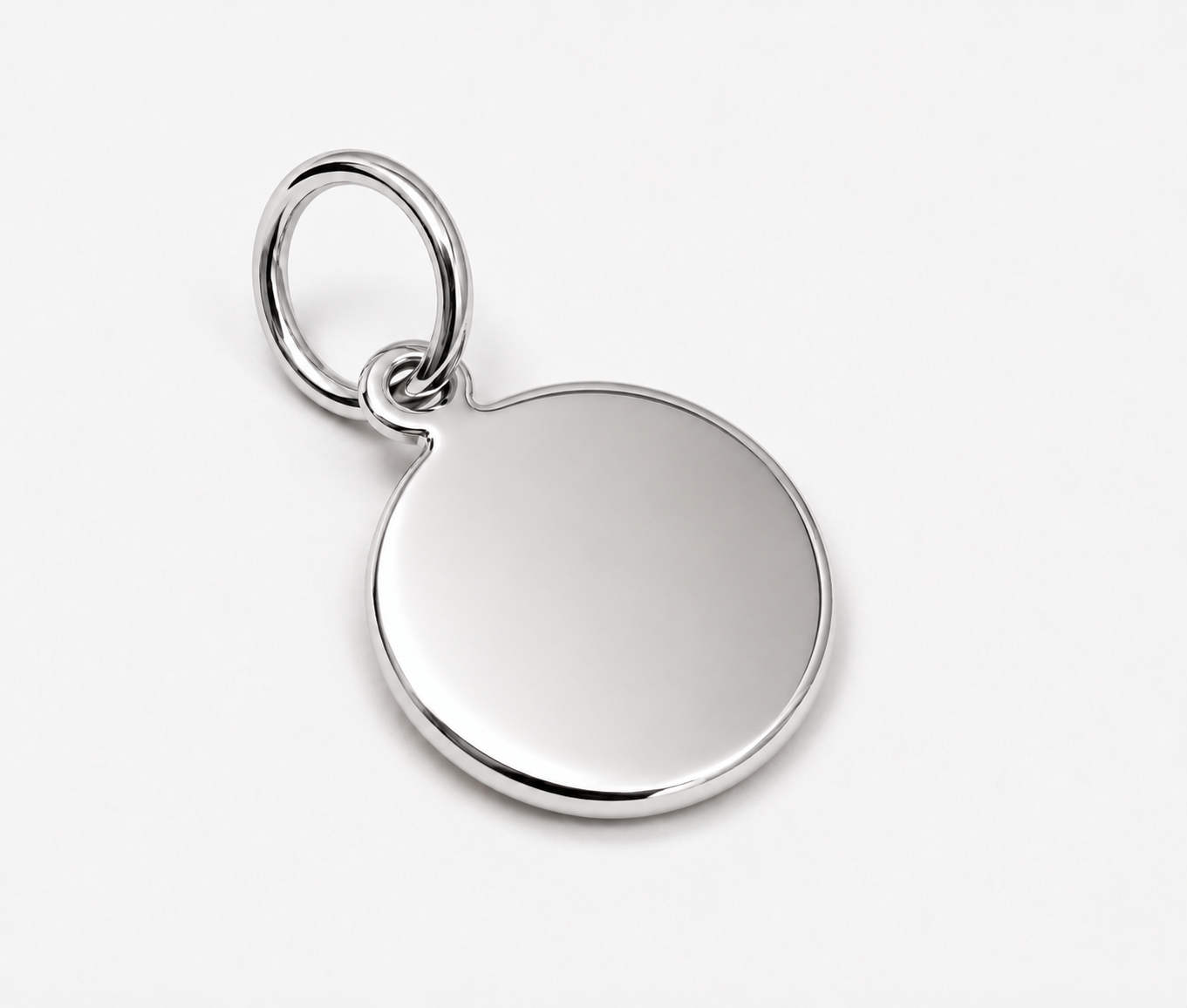 Genuine 9ct 9k Solid Yellow, Rose or White Gold 12mm disc round circle pendant 1.2mm thick