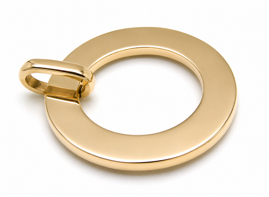 Kaedesigns 9ct 9K 375 Yellow or Rose or White Gold Personalized & Plain Circle Pendant
