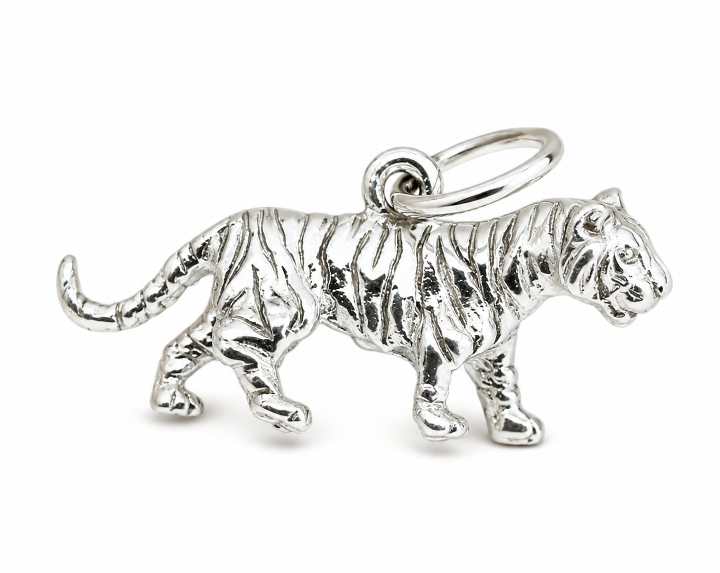 Kaedesigns New Sterling Silver Solid Tiger Pendant / Charm