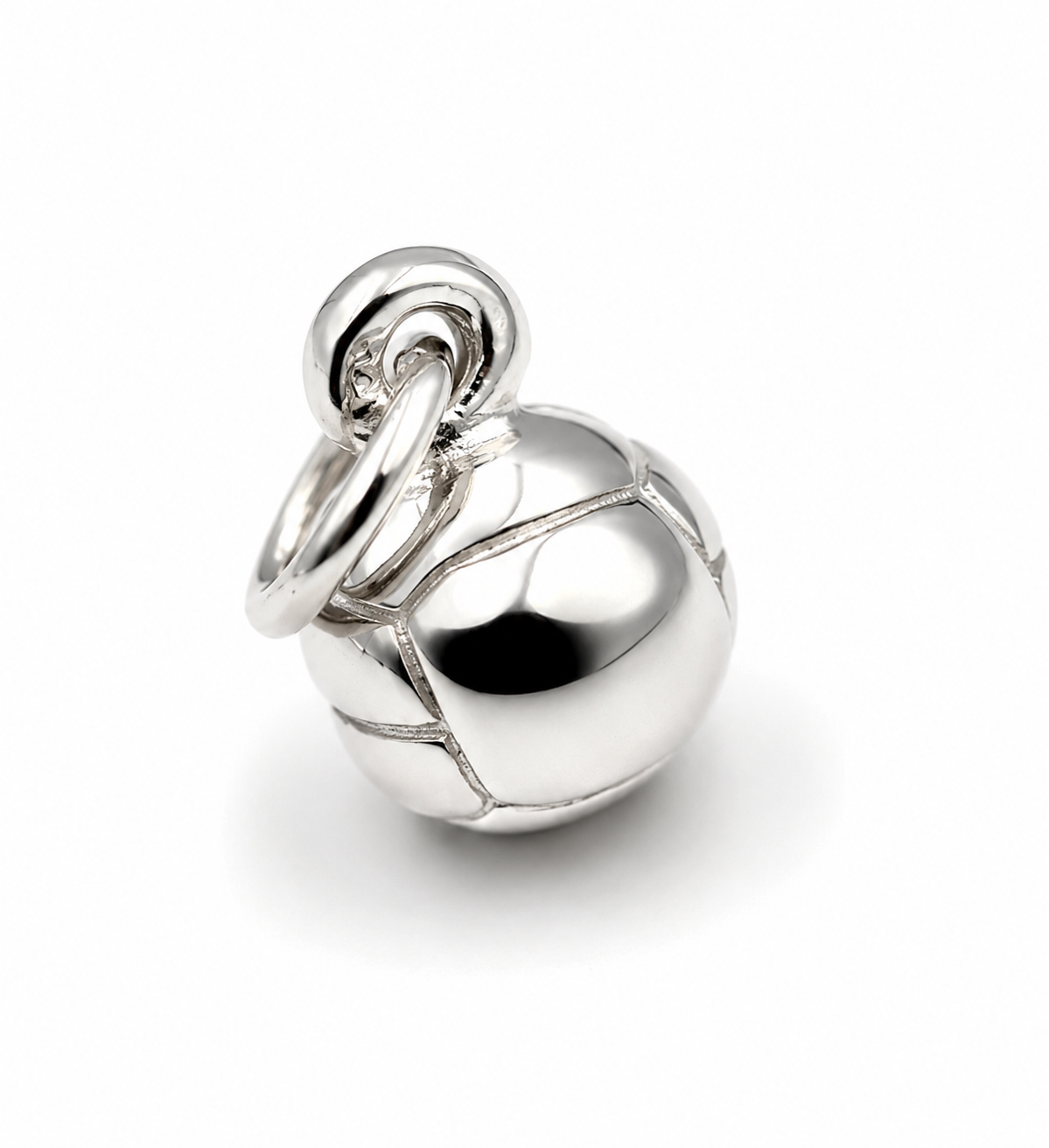 Genuine Sterling Silver 925 Netball Ball Pendant or Charm